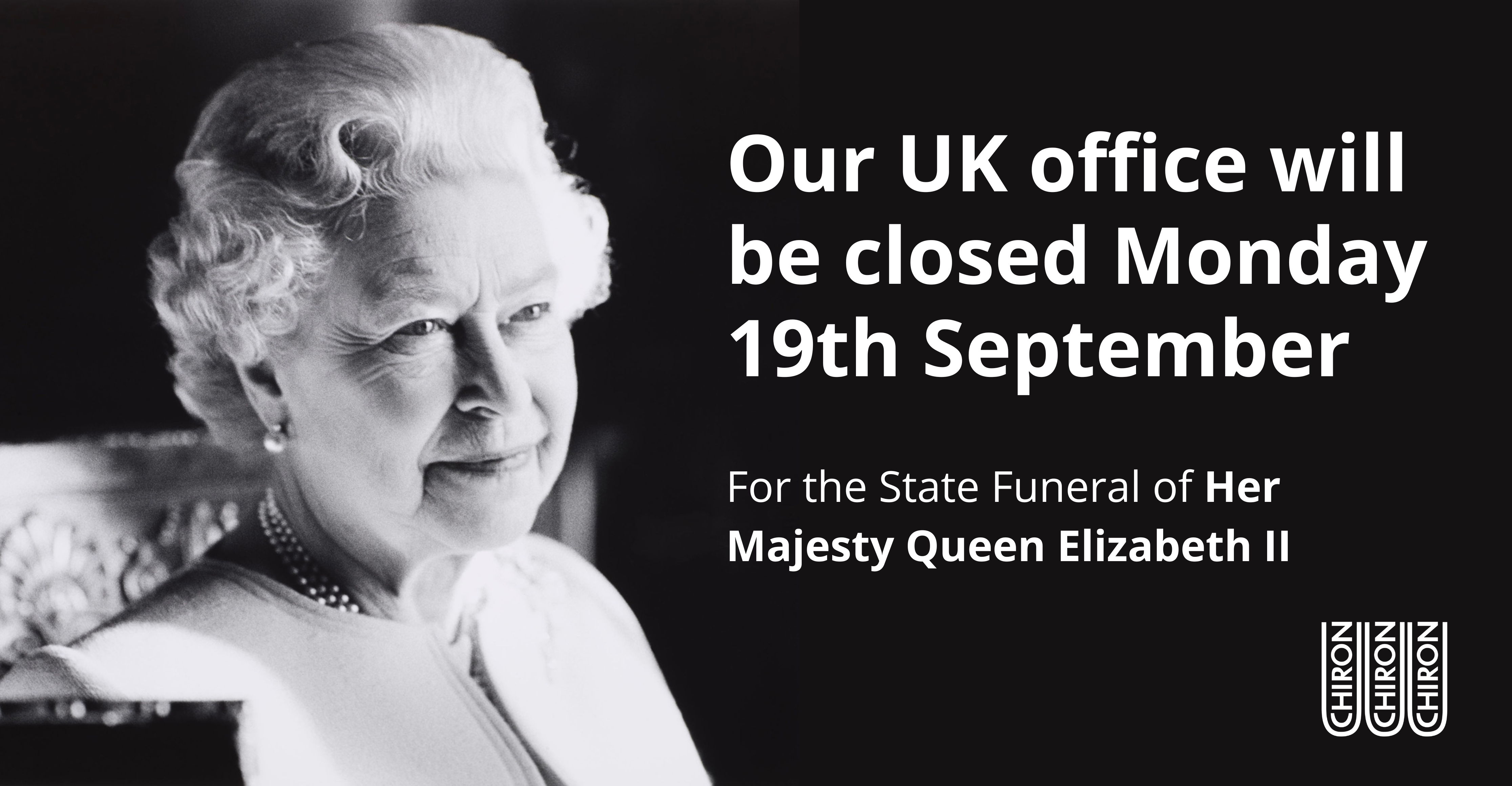 Our UK office will be closed on Monday 19th September