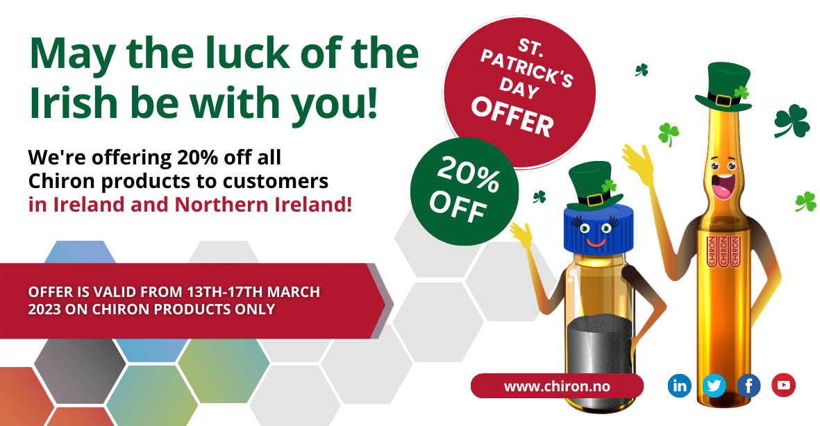 Get 20% off Chiron products this St. Patrick’s Day