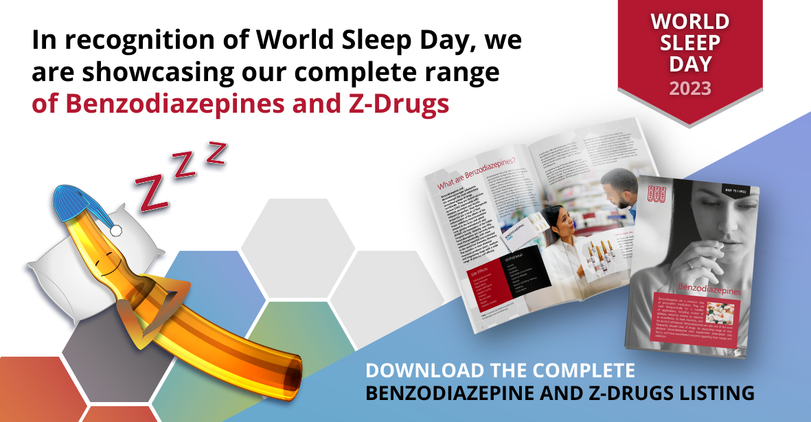 View our range of Benzodiazepines and Z-Drugs | World Sleep Day 2023