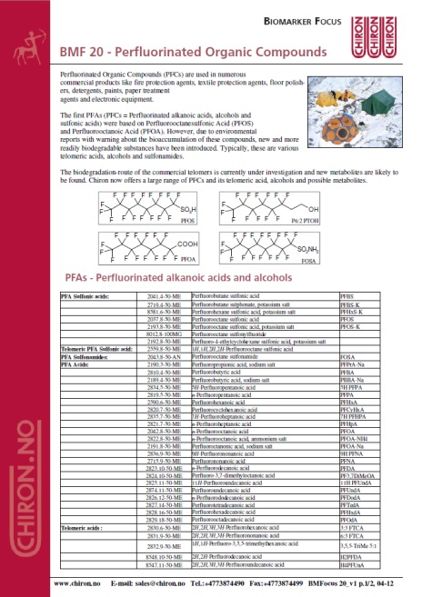 BMF 20 - Perfluorinated Organic Compounds