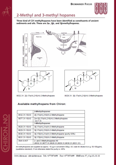 BMF 37 - 2-Methyl and 3-methyl hopanes