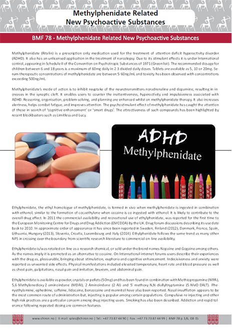 BMF 78-Methylphenidate Related New Psychoactive Substances
